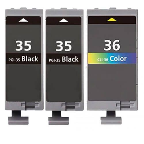 Canon PGI-35 & CLI-36 Black & Color 3-pack Ink Cartridges