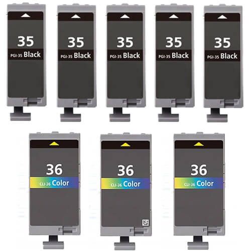 Canon PGI-35 & CLI-36 Black & Color 8-pack Ink Cartridges