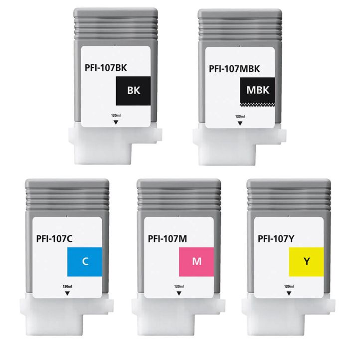 Canon PFI-107 Black & Color 5-pack Ink Cartridges