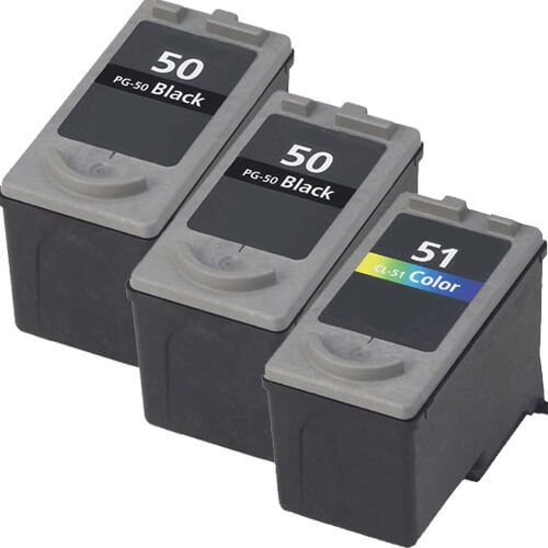 Canon PG-50 Black & CL-51 Color 3-pack High Yield Ink Cartridges
