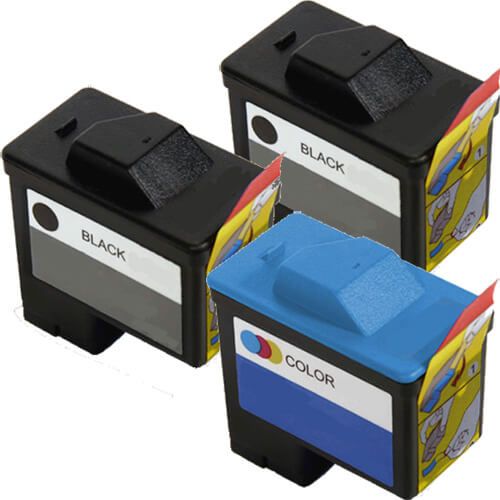 Dell (Series 1) T0529 Black & T0530 Color 3-pack Ink Cartridges