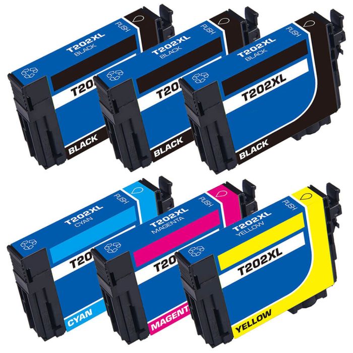 Epson 202XL ink cartridges combo pack 6