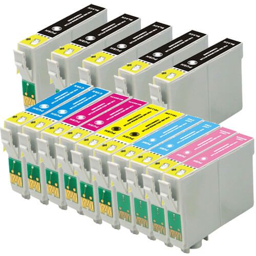 Epson 77 78 T077 T078 Black & Color 15-pack HY Ink Cartridges