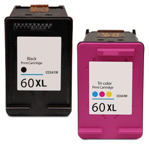 HP 60XL High Yield Black & Color 2-pack Ink Cartridges