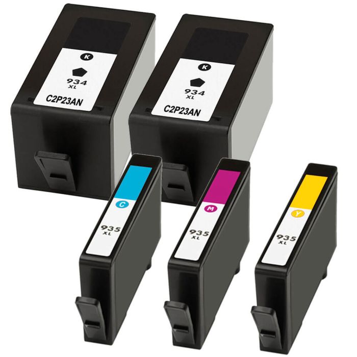 HP 934XL & 935XL Black & Color 5-pack High Yield Ink Cartridges