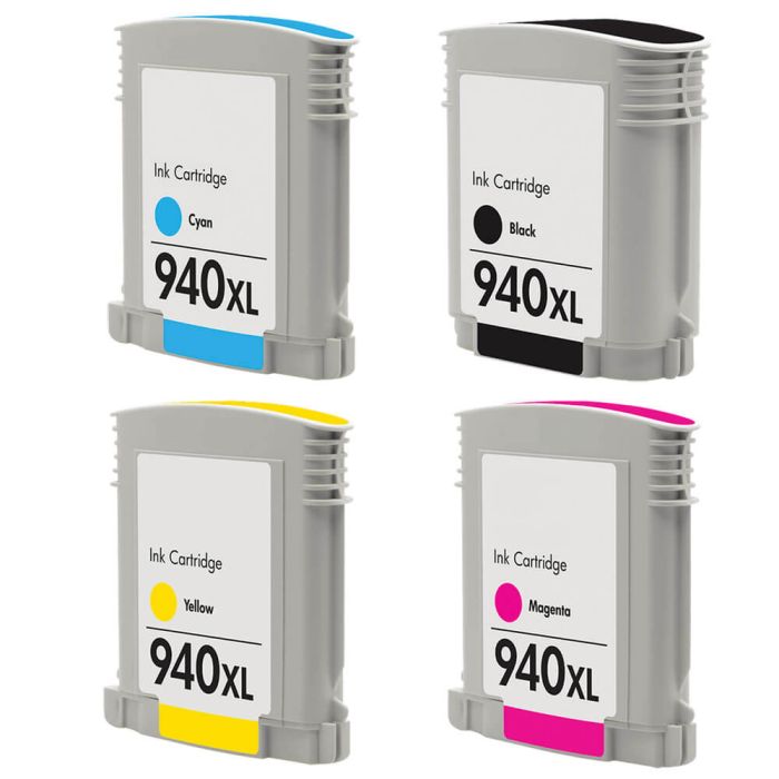 HP 940XL Black & Color 4-pack High Yield Ink Cartridges