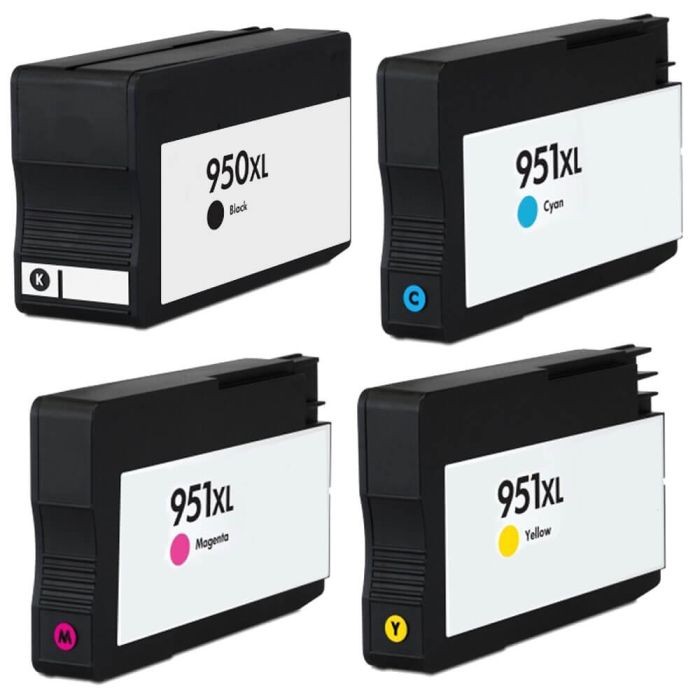 HP 950XL & 951XL Black & Color 4-pack High Yield Ink Cartridges