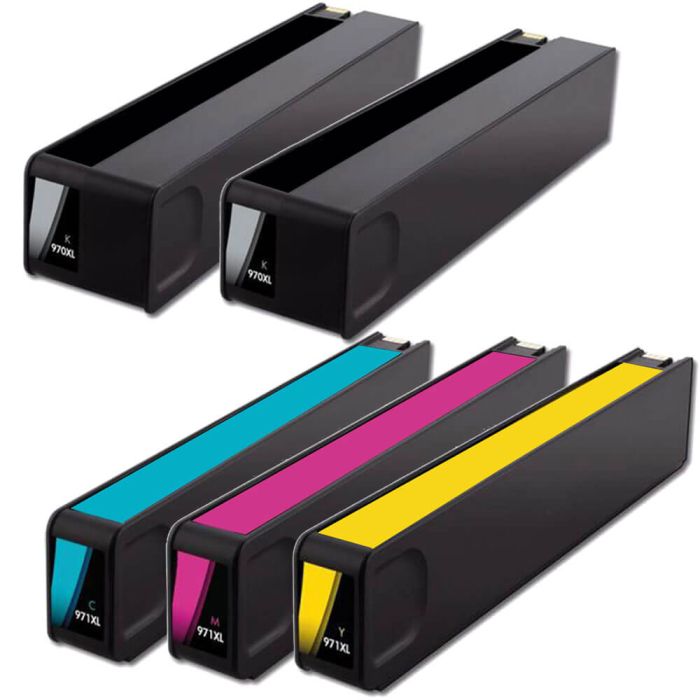 HP 970XL & 971XL Black & Color 5-pack High Yield Ink Cartridges
