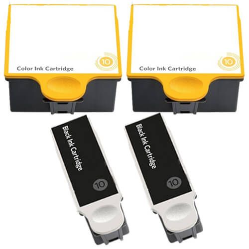 Kodak #10 Black & Color 4-pack Ink Cartridges