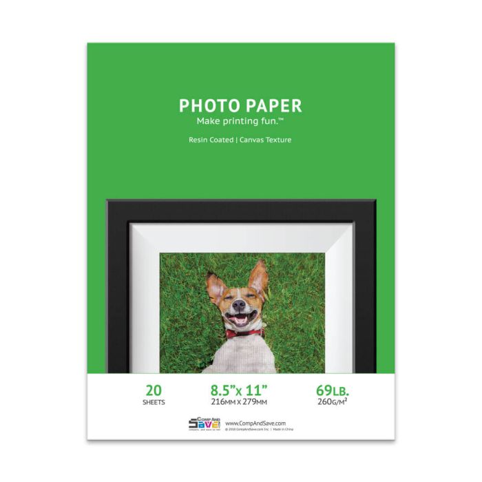 Premium 8.5 x 11 Canvas Inkjet Photo Paper