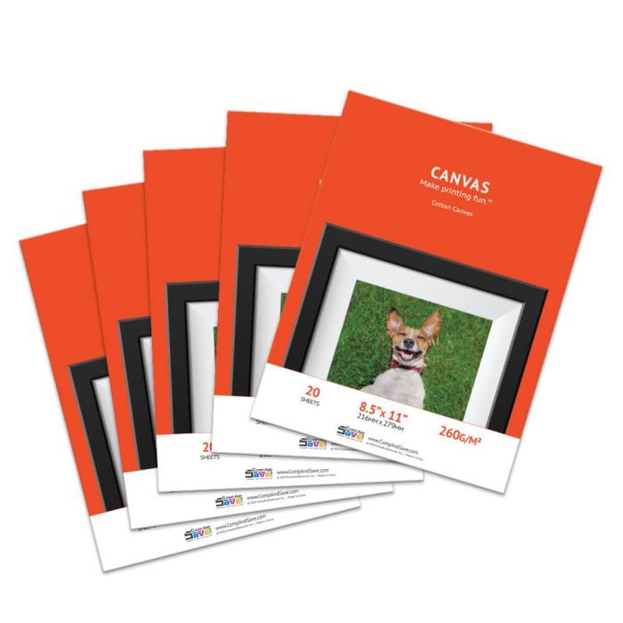 8.5x11 Printable Canvas Printable Cotton Canvas Inkjet Paper 100 sheets