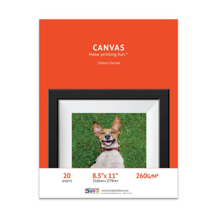 8.5x11 Printable Canvas Printable Cotton Canvas Inkjet Paper 20 sheets