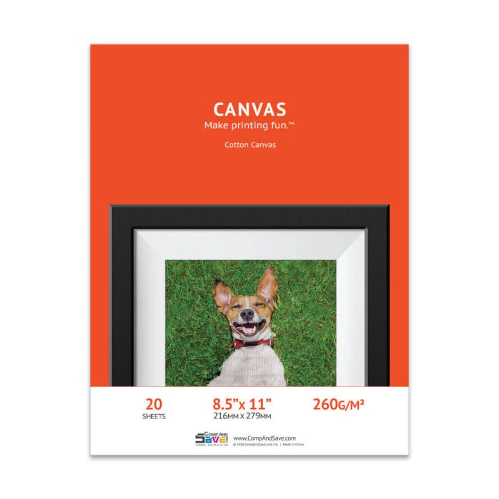 Premium 8.5x11 Cotton Canvas - 20 sheets