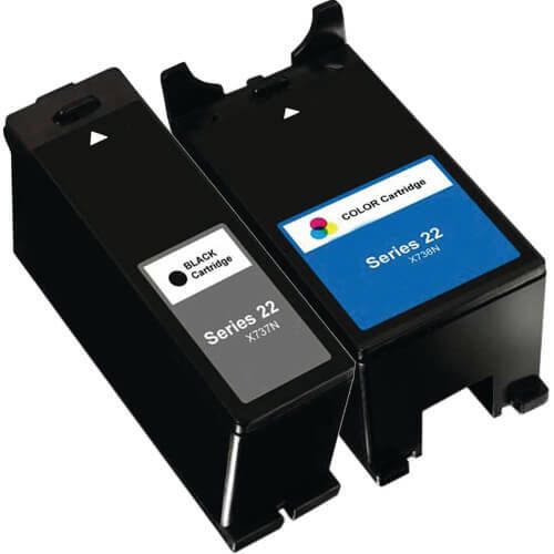 Dell (Series 22) T091N Black & T092N Color 2-pack Ink Cartridges