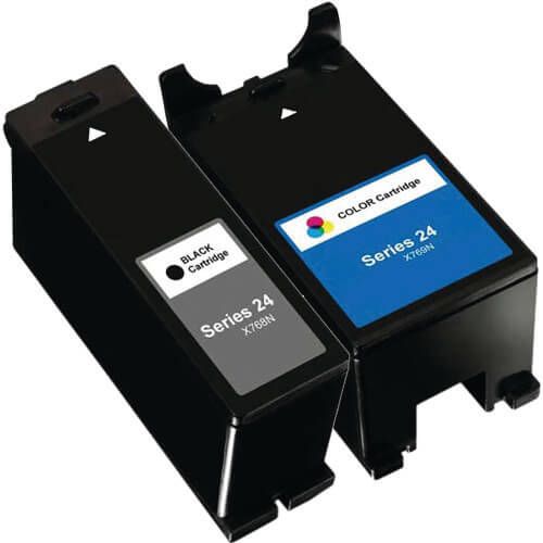 Dell (Series 24) T109N Black & T110N Color 2-pack Ink Cartridges