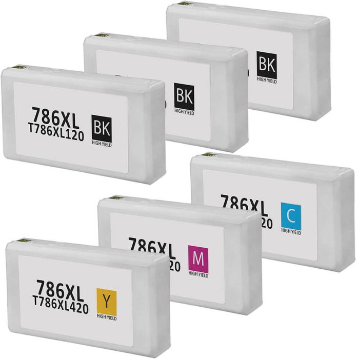 Epson 786XL T786XL Black & Color 6-pack HY Ink Cartridges