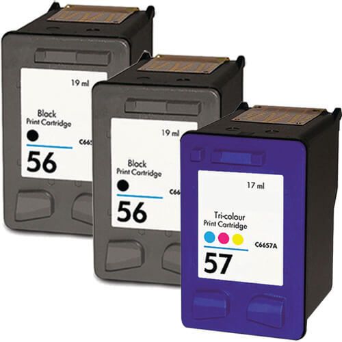 HP 56 Black & HP 57 Color 3-pack Ink Cartridges