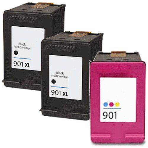HP 901XL High Yield Black & Color 3-pack Ink Cartridges