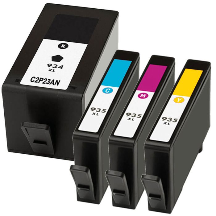 HP 934XL & 935XL Black & Color 4-pack High Yield Ink Cartridges