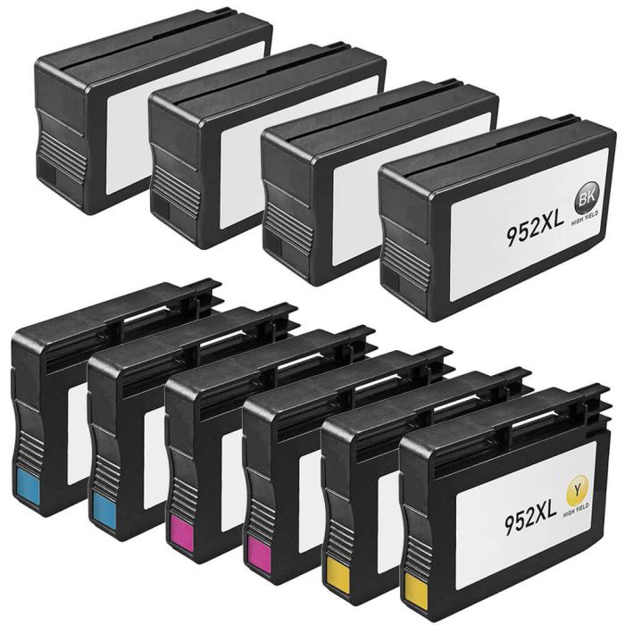 HP 952XL Black & Color 10-pack High Yield Ink Cartridges