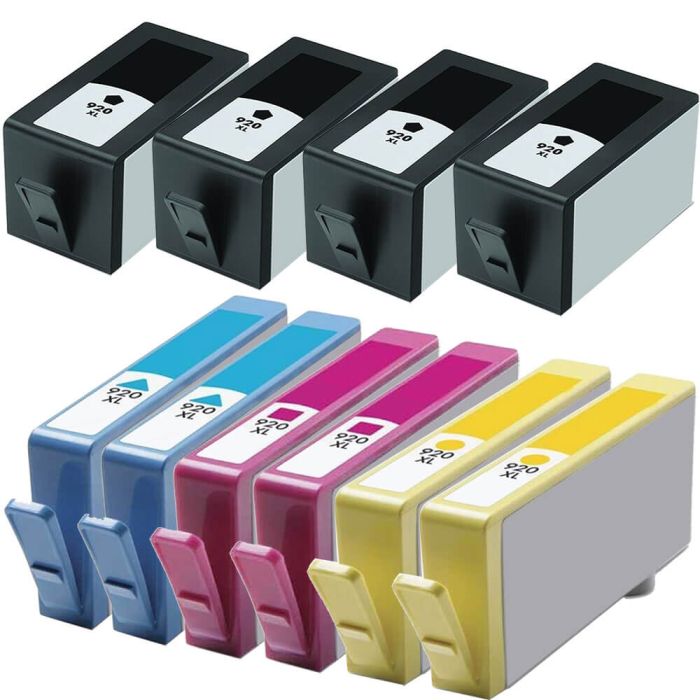 HP 920XL Black & Color 10-pack High Yield Ink Cartridges