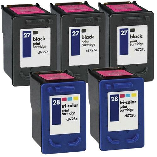 HP 27 Black & HP 28 Color 5-pack Ink Cartridges