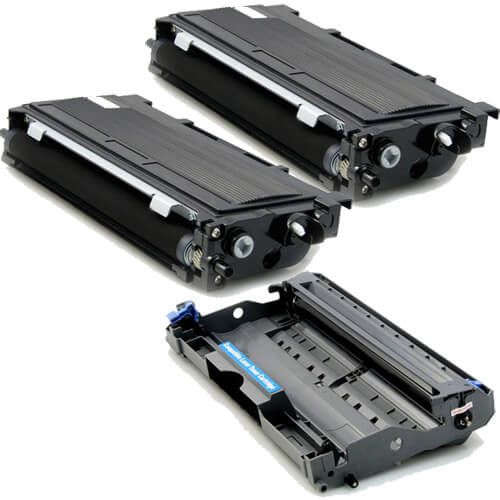 Brother TN350 Black Toner Cartridges & DR-350 Drum (3-pack)