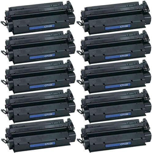 HP 15X (C7115X) 10-pack High Yield Black Toner Cartridges