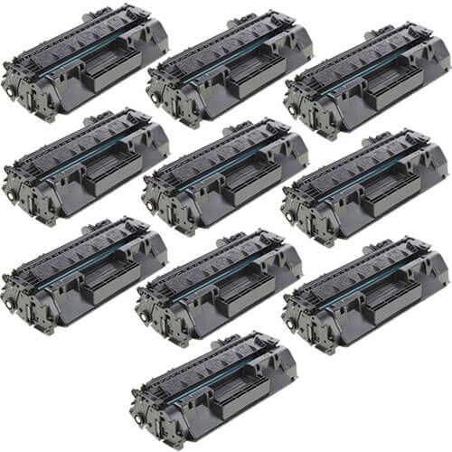 HP 80A (CF280A) 10-pack Black Toner Cartridges