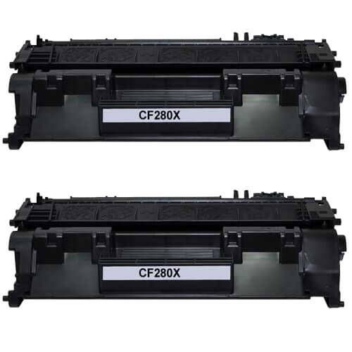 HP 80X (CF280X) 2-pack High Yield Black Toner Cartridges