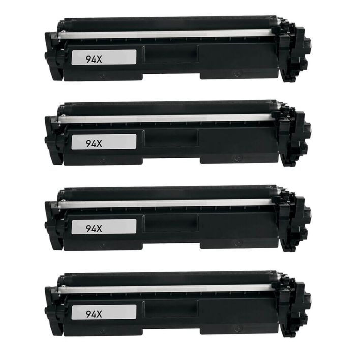 Replacement HP 94X Toner Cartridges Combo Pack of 4 - CF294X - High Yield Black