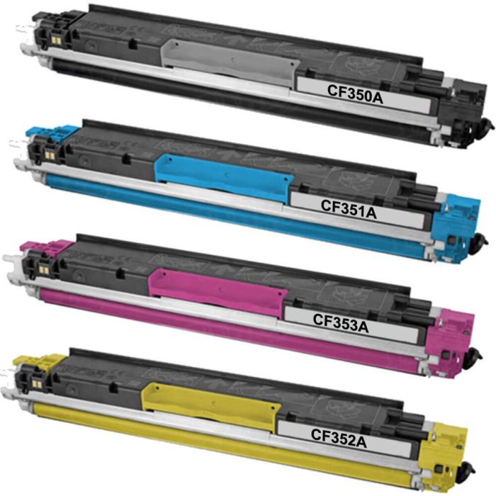 kulhydrat Afledning Stor mængde HP 130A / CF350-3A (4-pack) Toner Cartridges | TomatoInk
