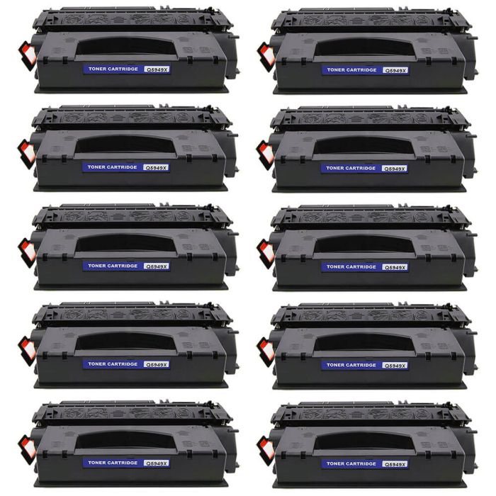 HP 49X (Q5949X) 10-pack High Yield Black Toner Cartridges