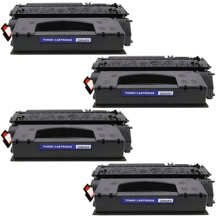 HP 49X (Q5949X) 4-pack High Yield Black Toner Cartridges