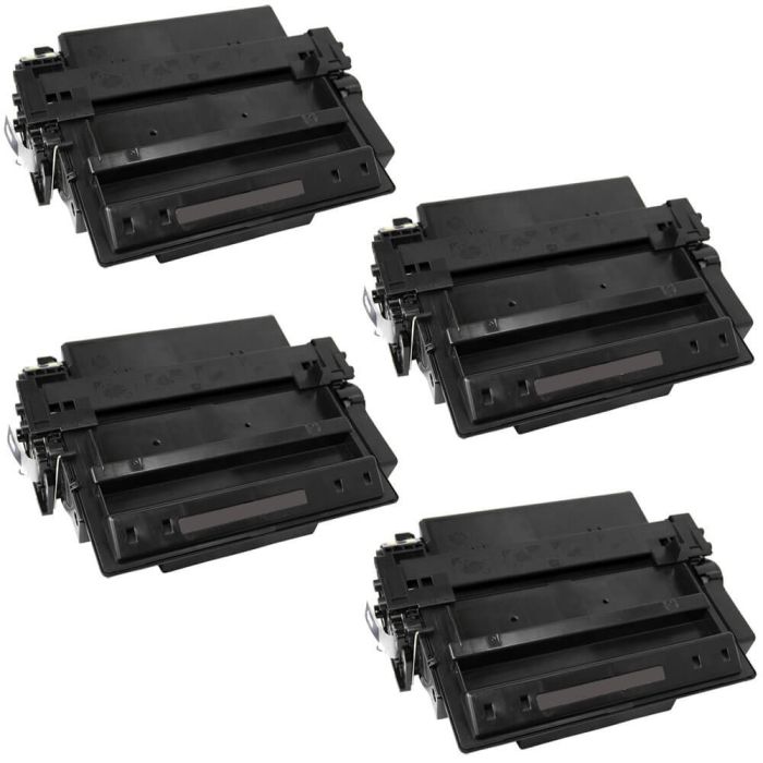 HP 11X (Q6511X) 4-pack High Yield Black Toner Cartridges