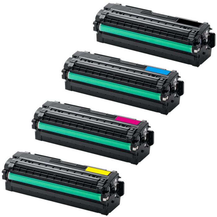 Samsung CLT-505L Black & Color 4-pack Toner Cartridges