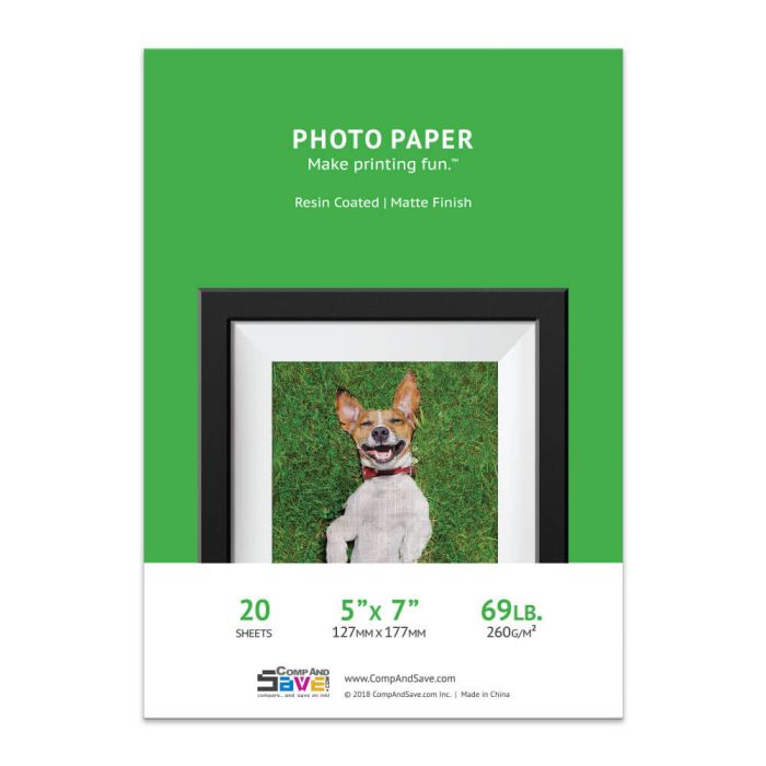 Premium 5 x 7 Matte Inkjet Photo Paper
