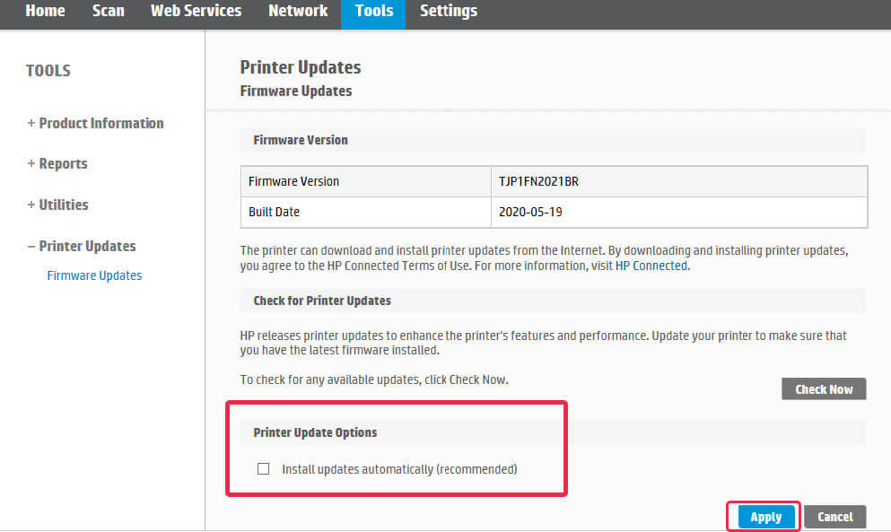 Disable auto update