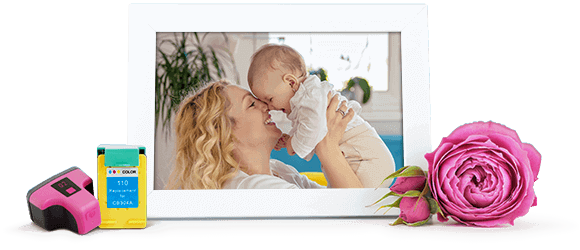 ink cartridge with picture frame of mother and daughter
